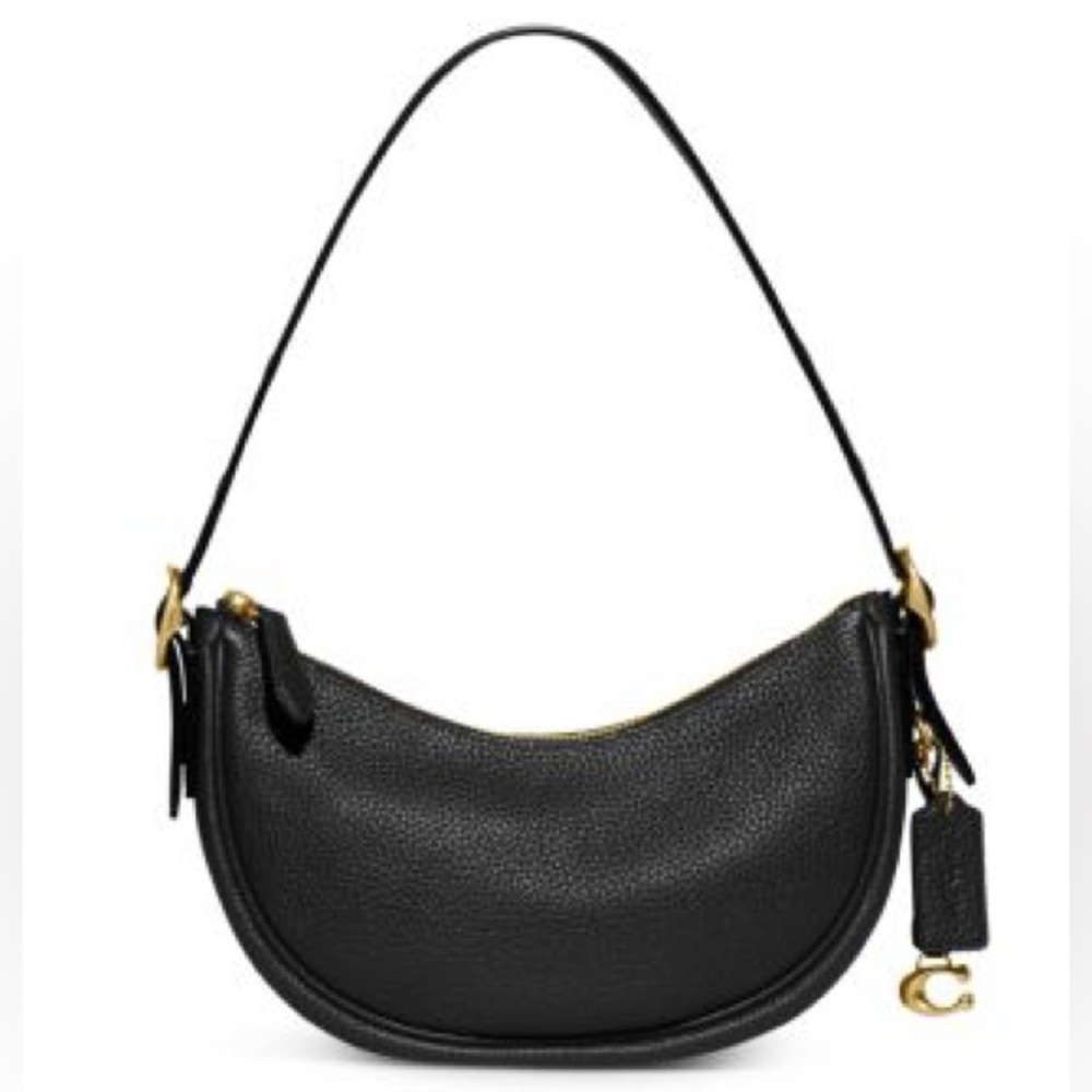 COACH Luna Medium Pebbled Leather Shoulder Bag